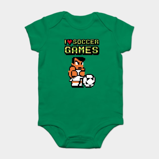 I Love Soccer Games Baby Bodysuit by Fanisetas